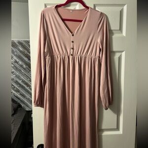 Long pink dress